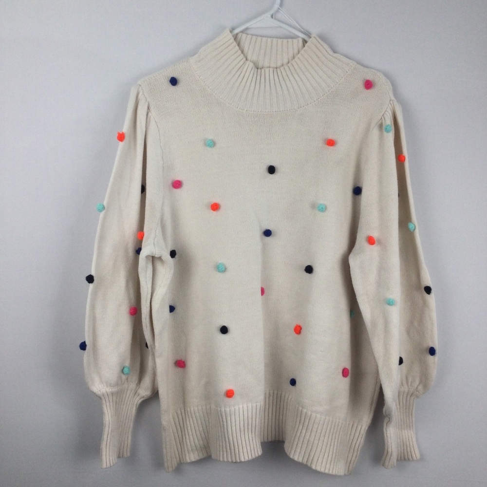 Crown & Ivy Pom Pom Sweater Plus size womens 2X